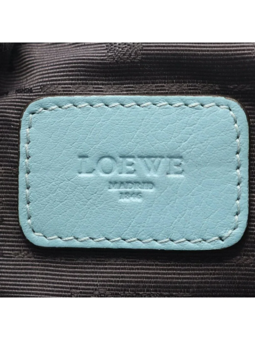 Loewe Tote Heritage Aqua Blue Leather